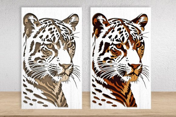3D Layered Jaguar Laser Cut File: A Bold Design Asset for Creative Projects