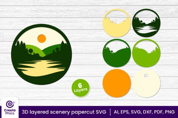 3D Layered Papercut Scenery Nature SVG Review for Real Projects