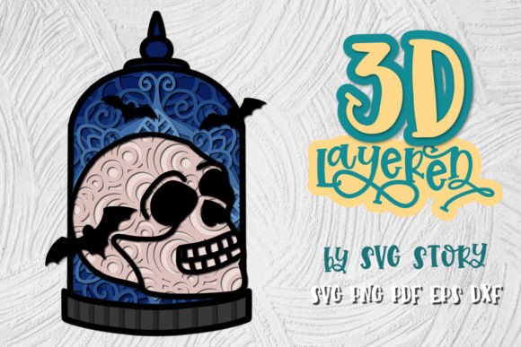 3D SVG Halloween Skull Freebie: A Festive Branding Asset for Local Businesses