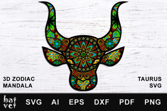 3D SVG Zodiac Mandala for Creative Content Publishing