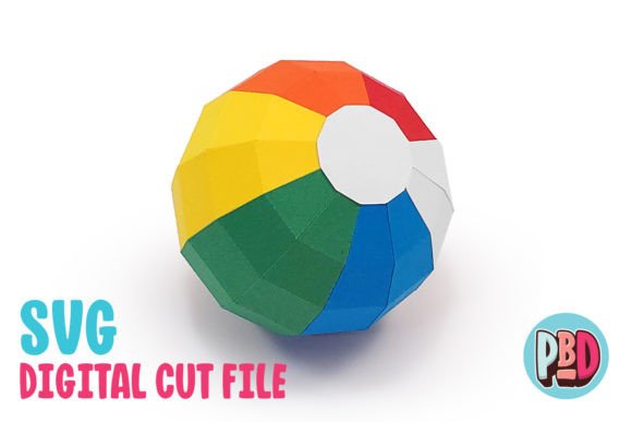 Beach Ball 3D SVG for Summer Crafting Projects