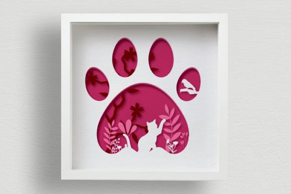 Cat Paw Shadow Box SVG for Laser Cutting – A 3D Design Review