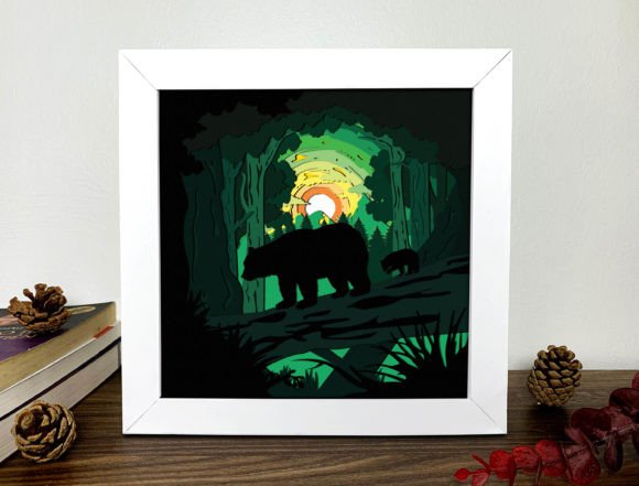 Family Bear Shadow Box 3D SVG Design Review for Professional Projects