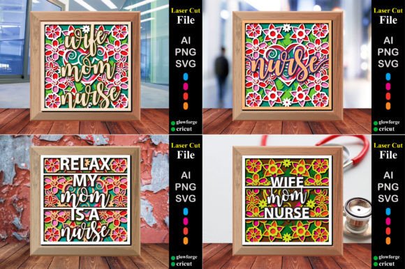 Nurse Mom Shadow Box Bundle 3d SVG Review