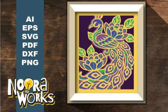 Peacock Mardi Gras 3D SVG Review for Digital Sellers